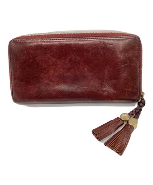 GUCCI（グッチ）GUCCI (グッチ) ラウンドファスナー長財布 ブラウンの古着・服飾アイテム