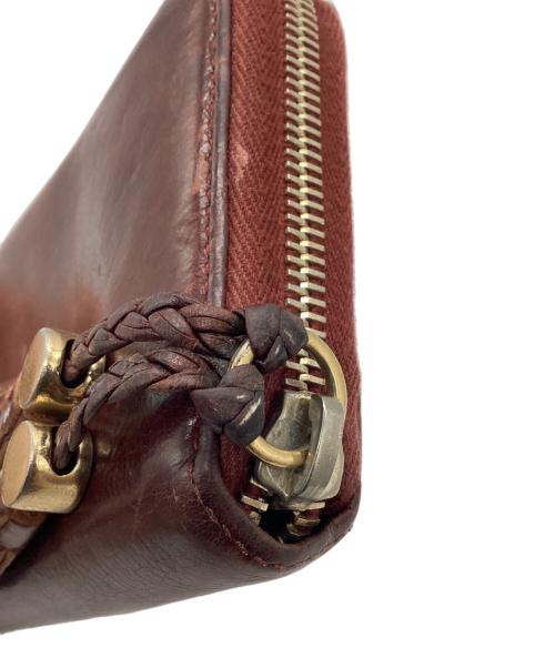 GUCCI（グッチ）GUCCI (グッチ) ラウンドファスナー長財布 ブラウンの古着・服飾アイテム
