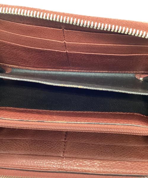 GUCCI（グッチ）GUCCI (グッチ) ラウンドファスナー長財布 ブラウンの古着・服飾アイテム