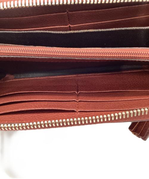 GUCCI（グッチ）GUCCI (グッチ) ラウンドファスナー長財布 ブラウンの古着・服飾アイテム