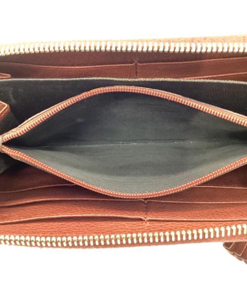 GUCCI（グッチ）GUCCI (グッチ) ラウンドファスナー長財布 ブラウンの古着・服飾アイテム