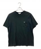 LACOSTEラコステ）の古着「ポケットカットソー」｜ブラック×グリーン