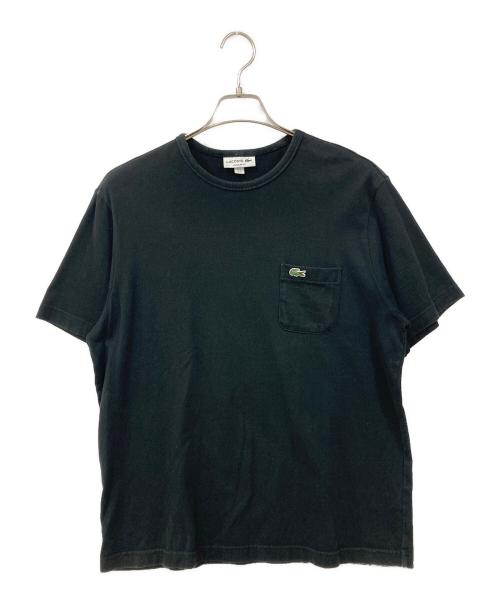 LACOSTE（ラコステ）LACOSTE (ラコステ) ポケットカットソー ブラック×グリーン サイズ:Mの古着・服飾アイテム