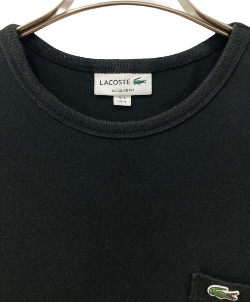 LACOSTE（ラコステ）LACOSTE (ラコステ) ポケットカットソー ブラック×グリーン サイズ:Mの古着・服飾アイテム