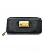 Marc by Marc Jacobsマークバイマークジェイコブス）の古着「ラウンドファスナー長財布」｜ブラック×ゴールド