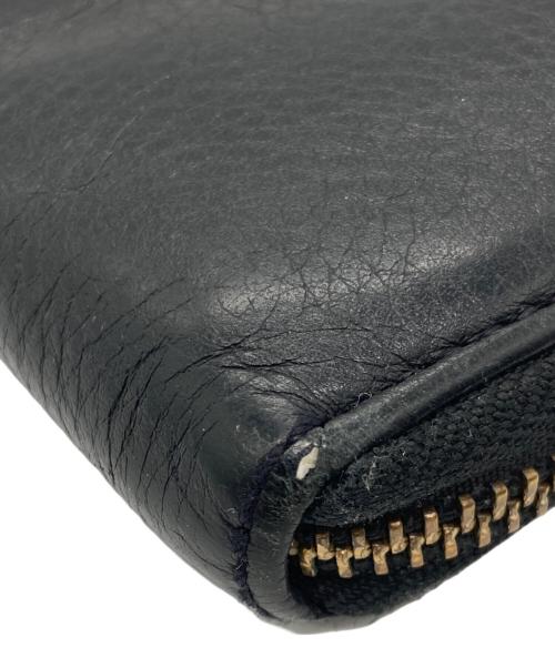 Marc by Marc Jacobs（マークバイマークジェイコブス）Marc by Marc Jacobs (マークバイマークジェイコブス) ラウンドファスナー長財布 ブラック×ゴールドの古着・服飾アイテム