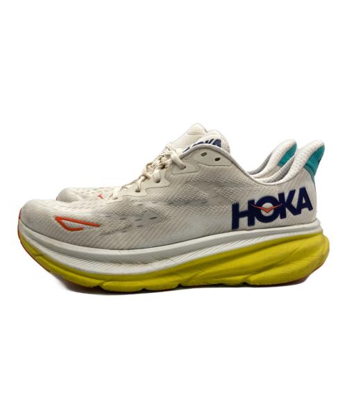 HOKAONEONE（ホカオネオネ）HOKAONEONE (ホカオネオネ) スニーカー ホワイト×イエロー サイズ:27.5cmの古着・服飾アイテム