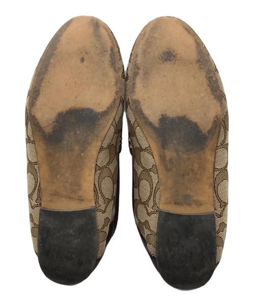 COACH（コーチ）COACH (コーチ) ローファー ベージュ×ブラウン サイズ:23の古着・服飾アイテム