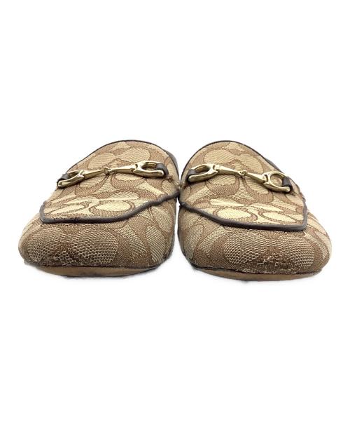 COACH（コーチ）COACH (コーチ) ローファー ベージュ×ブラウン サイズ:23の古着・服飾アイテム