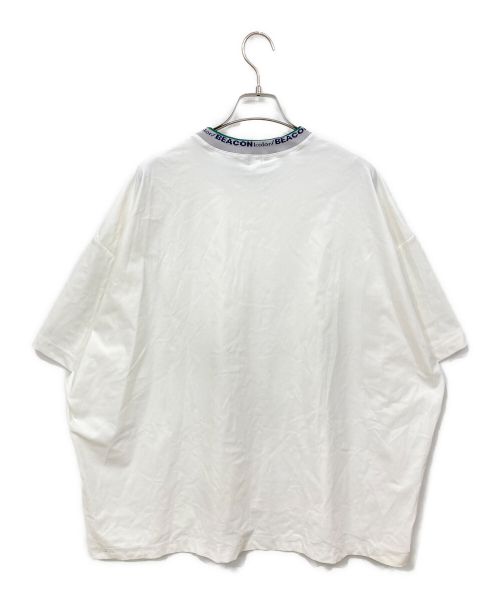 kolor/BEACON（カラービーコン）kolor/BEACON (カラービーコン) カットソー ホワイト×グリーン サイズ:Sサイズの古着・服飾アイテム