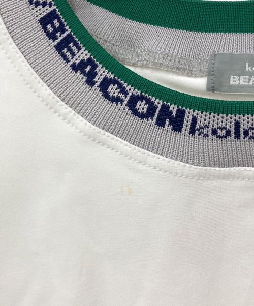 kolor/BEACON（カラービーコン）kolor/BEACON (カラービーコン) カットソー ホワイト×グリーン サイズ:Sサイズの古着・服飾アイテム