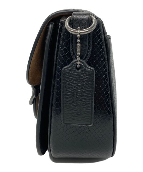 COACH（コーチ）COACH (コーチ) サドルバッグ ブラック×シルバーの古着・服飾アイテム