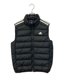 adidas（アディダス）の古着「エッセンシャルズダウンベスト」｜ブラック×ホワイト