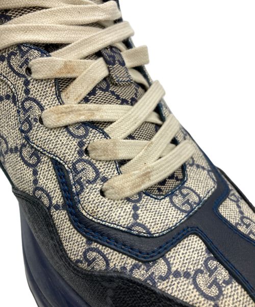 GUCCI（グッチ）GUCCI (グッチ) ローカットスニーカー ベージュ×ブルー サイズ:27cmの古着・服飾アイテム