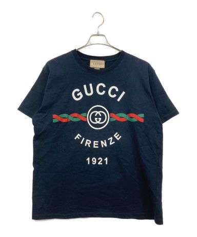 GUCCI グッチ Tシャツ・カットソー XS 青 【古着】【中古】【送料無料】 GUCCI - GUCCI グッチ Tシャツ・カットソー XS 青 【古着】【中古