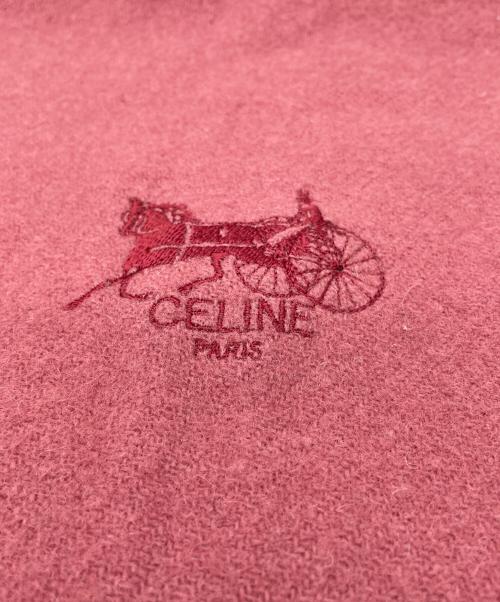 CELINE（セリーヌ）CELINE (セリーヌ) CELINE　ウールマフラー ピンクの古着・服飾アイテム
