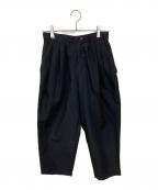 COMME des GARCONSコムデギャルソン）の古着「タックパンツ」｜ダークネイビー
