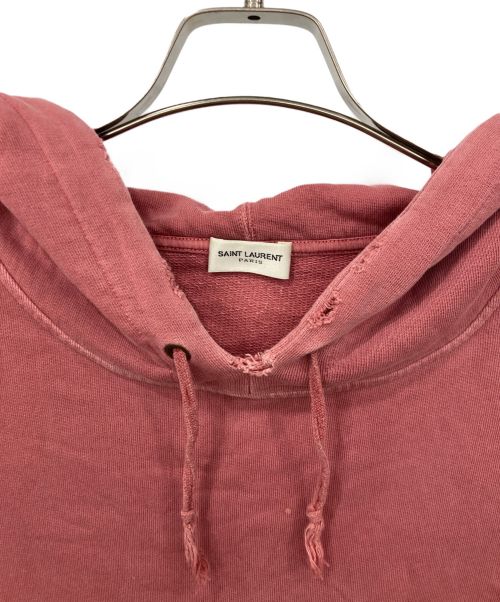 Saint Laurent Paris（サンローランパリ）Saint Laurent Paris (サンローランパリ) プルオーバーパーカー ピンク サイズ:XLサイズの古着・服飾アイテム