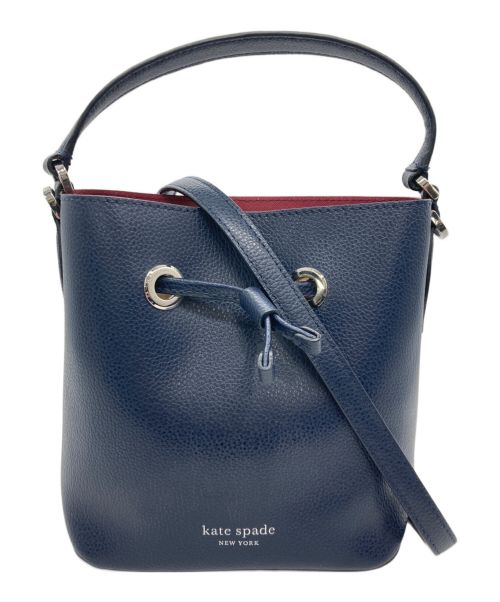 Kate Spade（ケイトスペード）Kate Spade (ケイトスペード) ショルダーバッグ ネイビー×レッドの古着・服飾アイテム