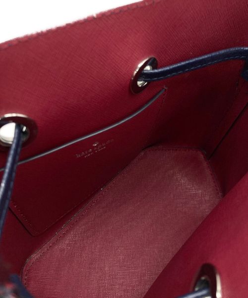 Kate Spade（ケイトスペード）Kate Spade (ケイトスペード) ショルダーバッグ ネイビー×レッドの古着・服飾アイテム