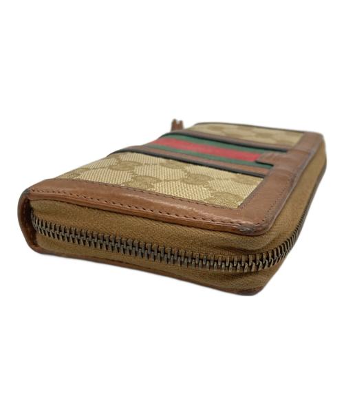 GUCCI（グッチ）GUCCI (グッチ) 長財布 ベージュ×ブラウンの古着・服飾アイテム