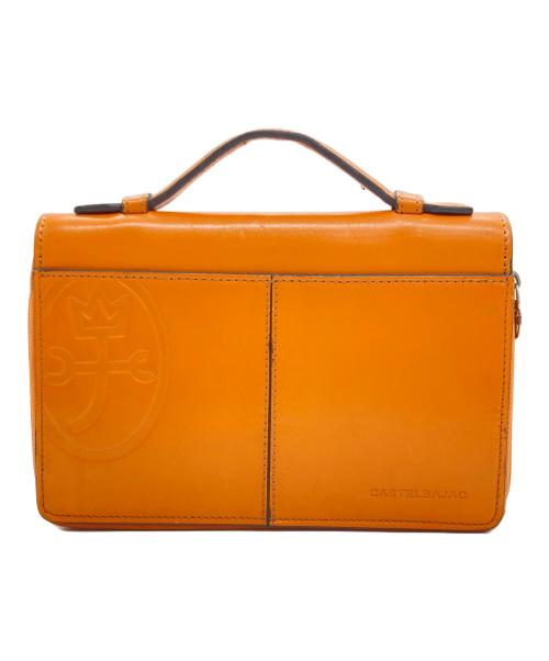 CASTELBAJAC（カステルバジャック）CASTELBAJAC (カステルバジャック) セカンドバッグ オレンジの古着・服飾アイテム