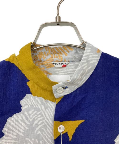 SOU・SOU（ソウソウ）SOU・SOU (ソウソウ) 高島縮20/20スタンドカラーシャツ ネイビー×ホワイト サイズ:L 未使用品の古着・服飾アイテム