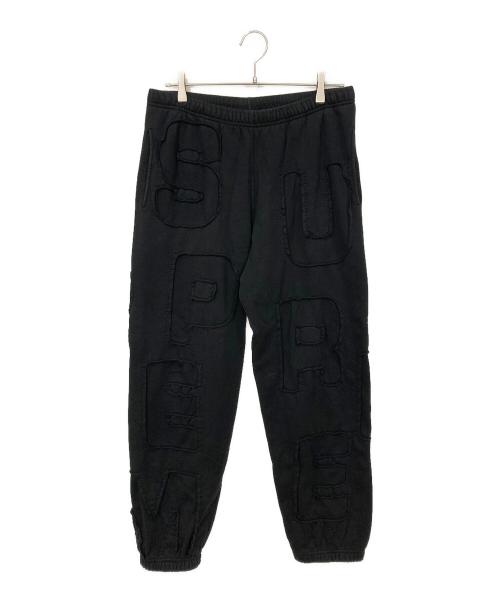 SUPREME（シュプリーム）SUPREME (シュプリーム) Cutout Letters Sweat Pant ブラック サイズ:Mの古着・服飾アイテム