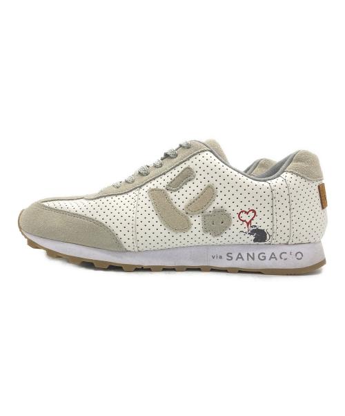 via SANGACIO（ヴィア・サンガチオ）via SANGACIO (ヴィア・サンガチオ) にゅ～ず (ニューズ) スニーカー ホワイト×グレー サイズ:26の古着・服飾アイテム