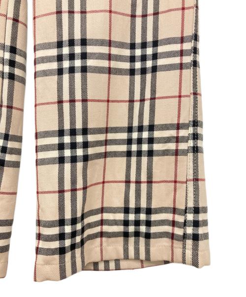 BURBERRY BLUE LABEL（バーバリー ブルー レーベル）BURBERRY BLUE LABEL (バーバリーロンドンブルーレーベル) ノバチェックストレートパンツ ベージュ×ブラック サイズ:38の古着・服飾アイテム