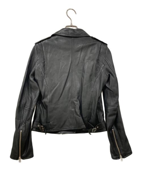 allureville（アルアバイル）allureville (アルアバイル) ラムレザーライダースジャケット ブラック サイズ:SIZE 2の古着・服飾アイテム