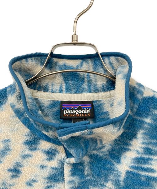 Patagonia（パタゴニア）Patagonia (パタゴニア) シンチラスナップフリースジャケット ブルー×ホワイト サイズ:Lサイズの古着・服飾アイテム