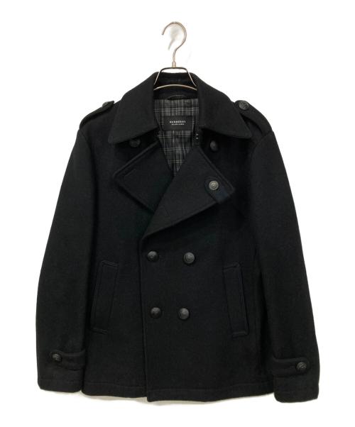 BURBERRY BLACK LABEL（バーバリーブラックレーベル）BURBERRY BLACK LABEL (バーバリーブラックレーベル) Pコート ブラック サイズ:XLサイズの古着・服飾アイテム