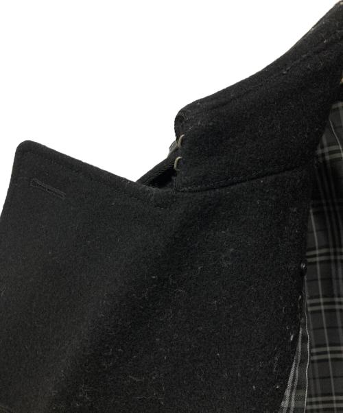 BURBERRY BLACK LABEL（バーバリーブラックレーベル）BURBERRY BLACK LABEL (バーバリーブラックレーベル) Pコート ブラック サイズ:XLサイズの古着・服飾アイテム