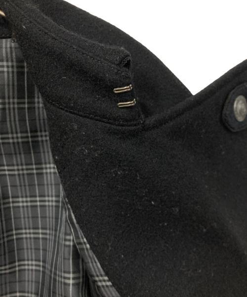 BURBERRY BLACK LABEL（バーバリーブラックレーベル）BURBERRY BLACK LABEL (バーバリーブラックレーベル) Pコート ブラック サイズ:XLサイズの古着・服飾アイテム