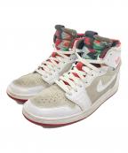 NIKEナイキ）の古着「ハイカットスニーカー」｜ホワイト×ベージュ