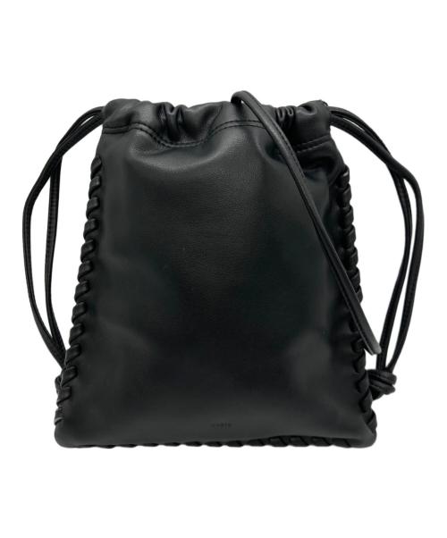 VASIC（ヴァジック）VASIC (ヴァジック) 巾着ショルダーバッグ ブラックの古着・服飾アイテム