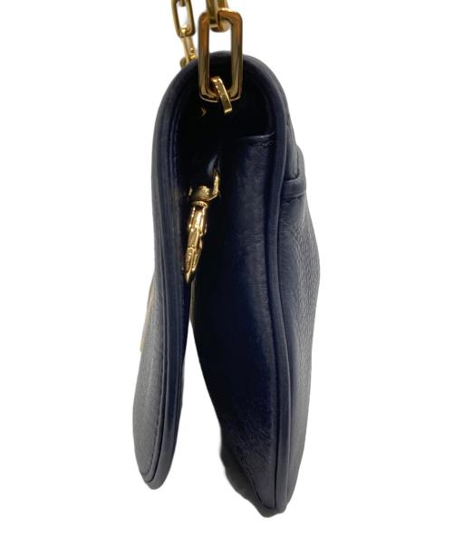 TORY BURCH（トリーバーチ）TORY BURCH (トリーバーチ) チェーンショルダーバッグ ネイビー×ゴールドの古着・服飾アイテム