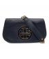 TORY BURCH（トリーバーチ）の古着「チェーンショルダーバッグ」｜ネイビー×ゴールド