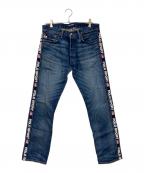 POLO SPORTポロスポーツ）の古着「サイドラインデニムパンツ」｜インディゴ