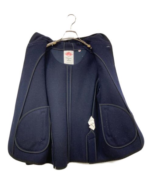 DANTON（ダントン）DANTON (ダントン) ウールモッサシングルフードジャケット ネイビー×ブラウン サイズ:SIZE 36の古着・服飾アイテム