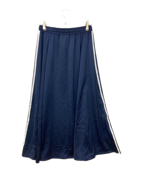 adidas（アディダス）adidas (アディダス) ロングサテンスカート ネイビー サイズ:XOT 未使用品の古着・服飾アイテム