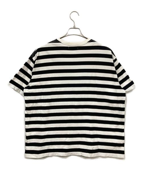 Graphpaper（グラフペーパー）Graphpaper (グラフペーパー) BORDER POCKET TEE S/S ホワイト×ブラック サイズ:Mの古着・服飾アイテム
