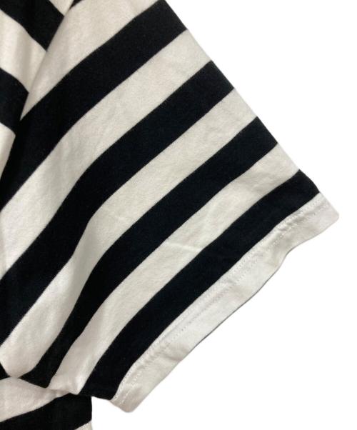 Graphpaper（グラフペーパー）Graphpaper (グラフペーパー) BORDER POCKET TEE S/S ホワイト×ブラック サイズ:Mの古着・服飾アイテム