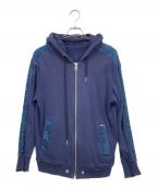 DIESELディーゼル）の古着「デニム切替ジップパーカー」｜ネイビー