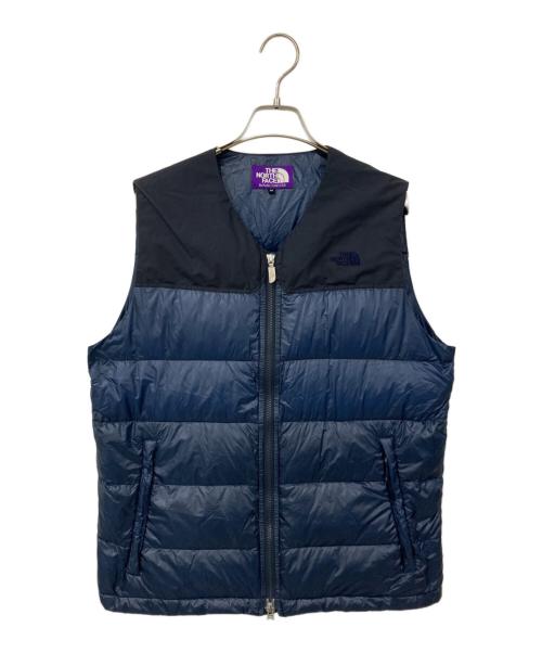 THE NORTHFACE PURPLELABEL（ザ・ノースフェイス パープルレーベル）THE NORTHFACE PURPLELABEL (ザ・ノースフェイス パープルレーベル) ダウンベスト ネイビー×ブラック サイズ:Mサイズの古着・服飾アイテム