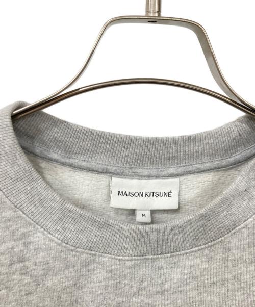 maison kitsune（メゾンキツネ）maison kitsune (メゾンキツネ) 裏起毛スウェット グレー×ブラック サイズ:Mサイズの古着・服飾アイテム