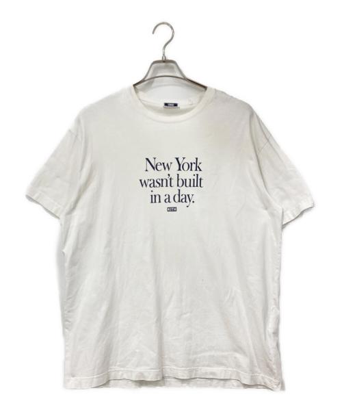 KITH（キス）KITH (キス) カットソー ホワイト×ネイビー サイズ:Lサイズの古着・服飾アイテム