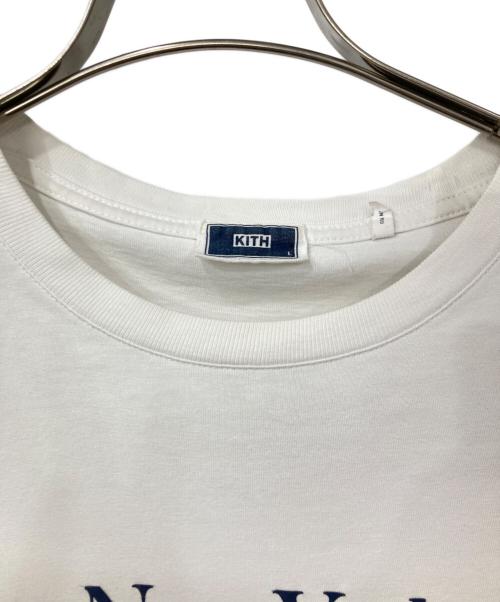 KITH（キス）KITH (キス) カットソー ホワイト×ネイビー サイズ:Lサイズの古着・服飾アイテム