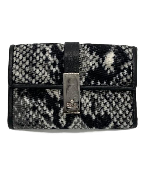 GUCCI（グッチ）GUCCI (グッチ) 6連キーケース ブラック×ホワイトの古着・服飾アイテム